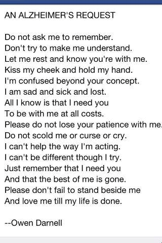 Alzheimers request