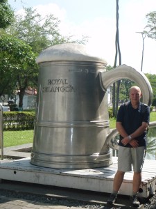 Pete with his pewter mug of beer!!