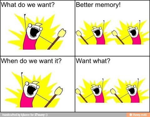 what do we want_better memory